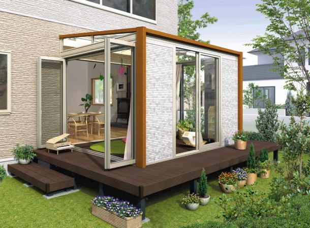 激安外構 エクステリア ウッドデッキ 高砂