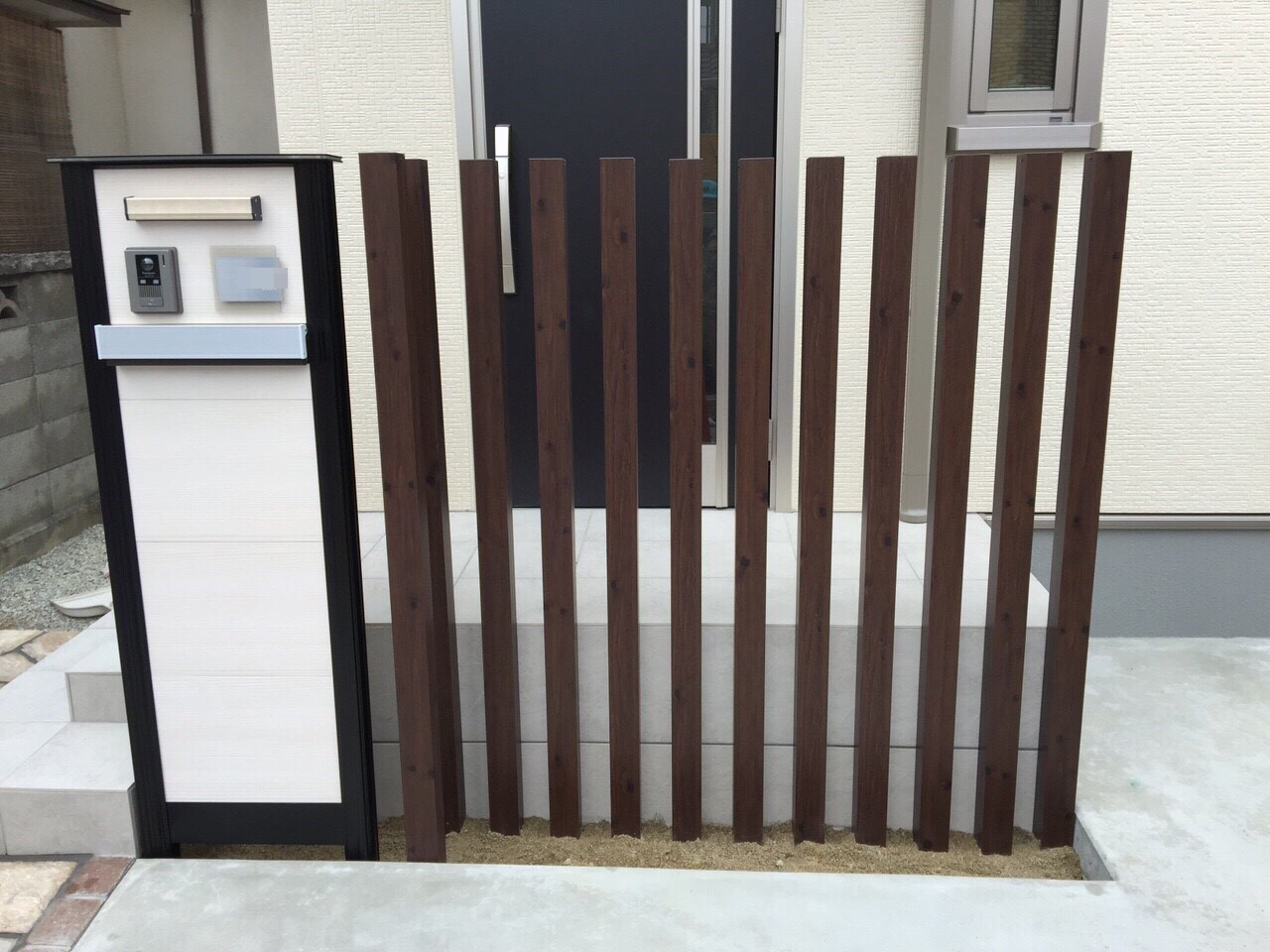 外構 カーポート ファサード 表札 リフォーム 高砂