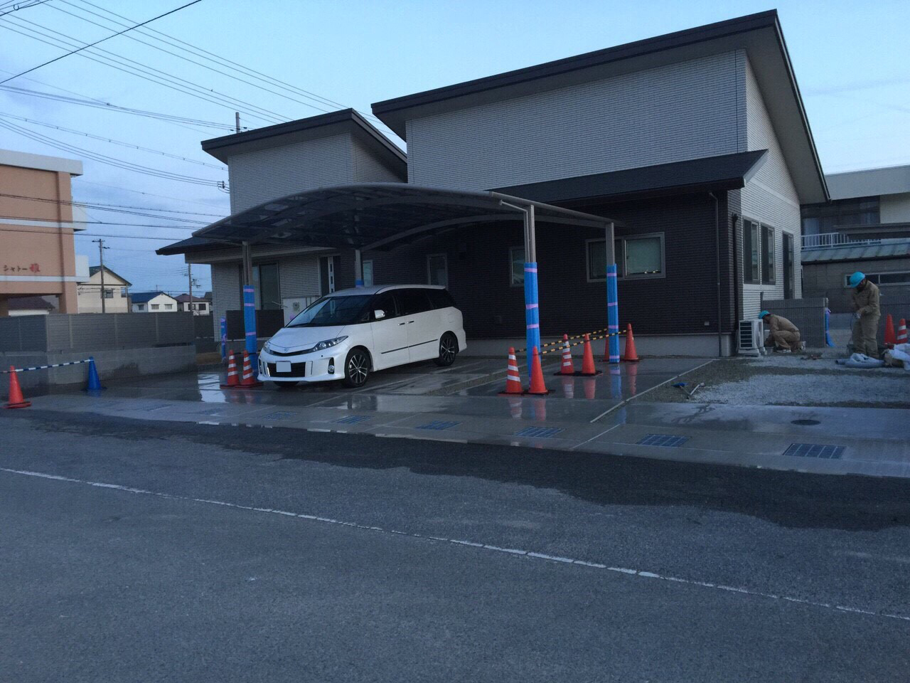 外構 カーポート ファサード 表札 リフォーム 高砂