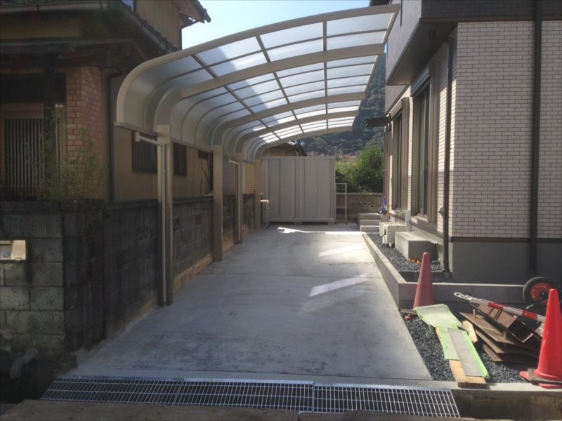 外構 カーポート ファサード 表札 リフォーム 高砂