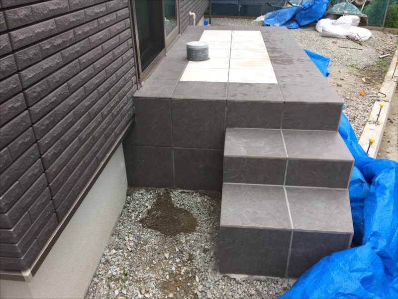 外構 カーポート ファサード 表札 リフォーム 高砂