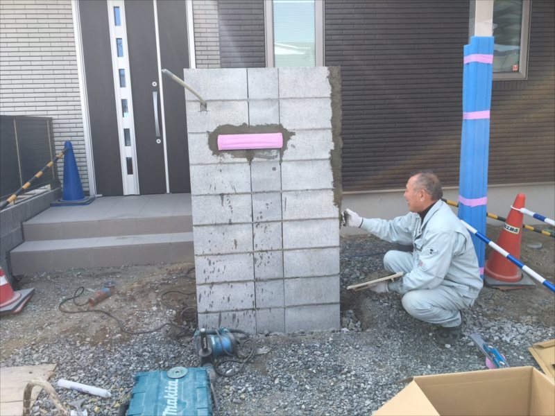 外構 カーポート ファサード 表札 リフォーム 高砂